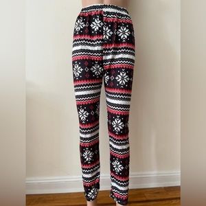 NWT holiday season winter print style leggings, large
